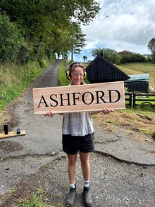 Custom timber property sign with personalised lettering
