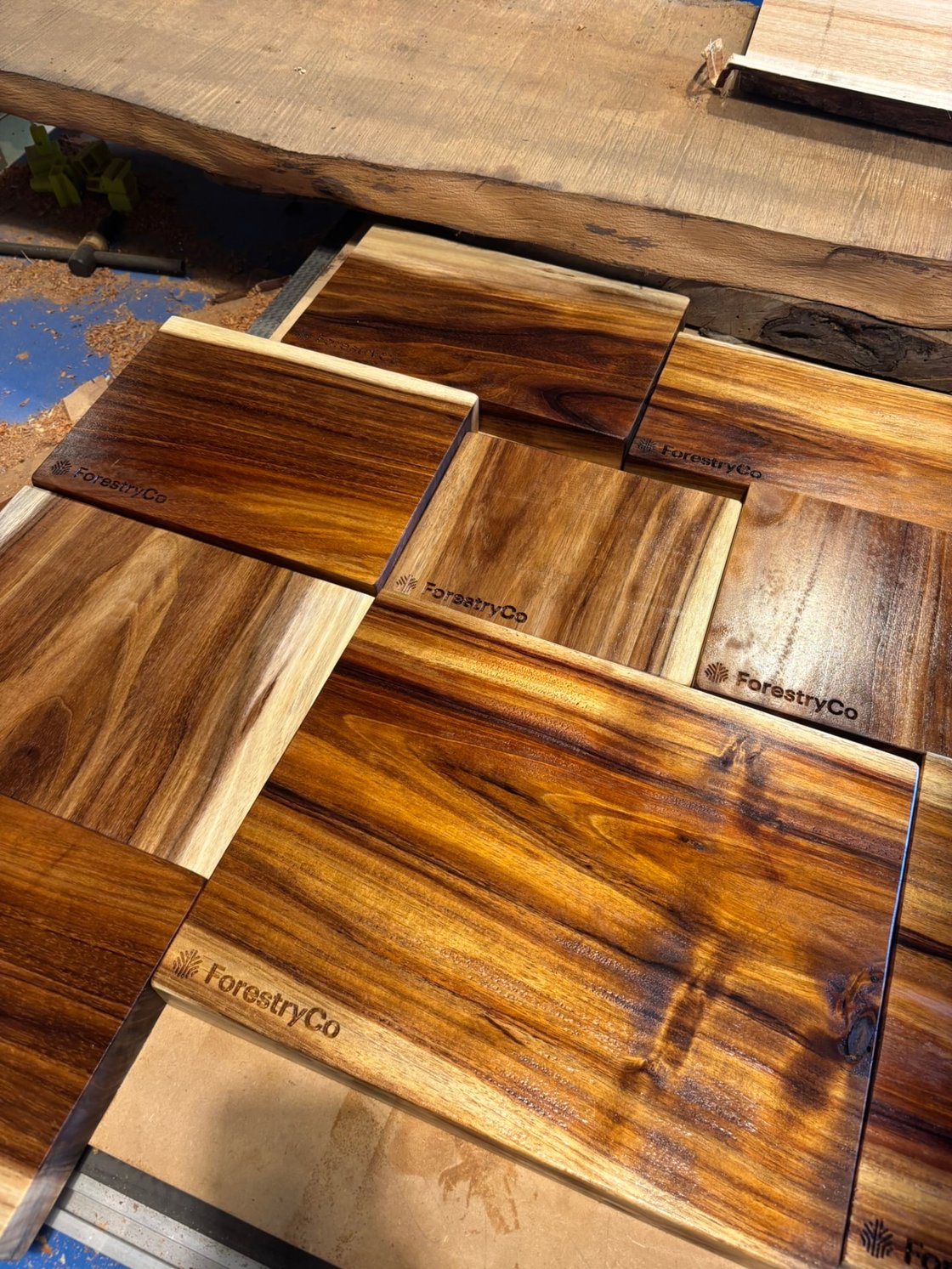 Custom engraved timber serving boards CNC machined by Design Eye in New Zealand