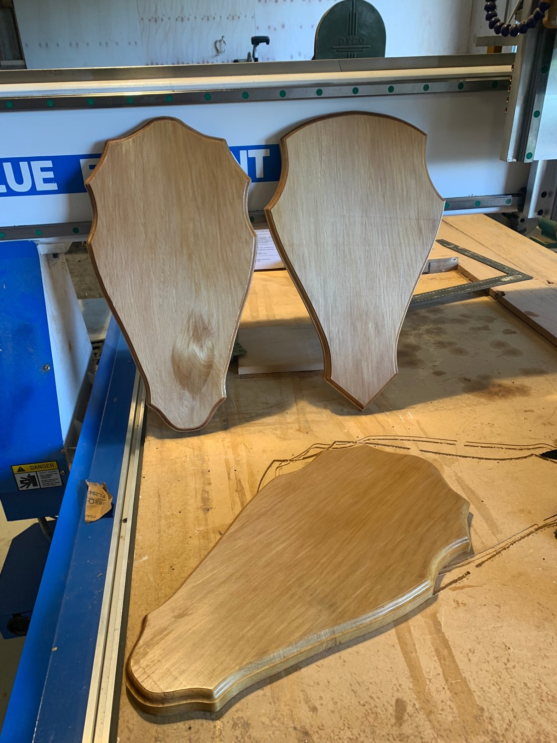 Custom CNC shaped timber trophy plaques made in New Zealand