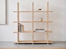 Front view of the birch plywood EasyFit shelf unit